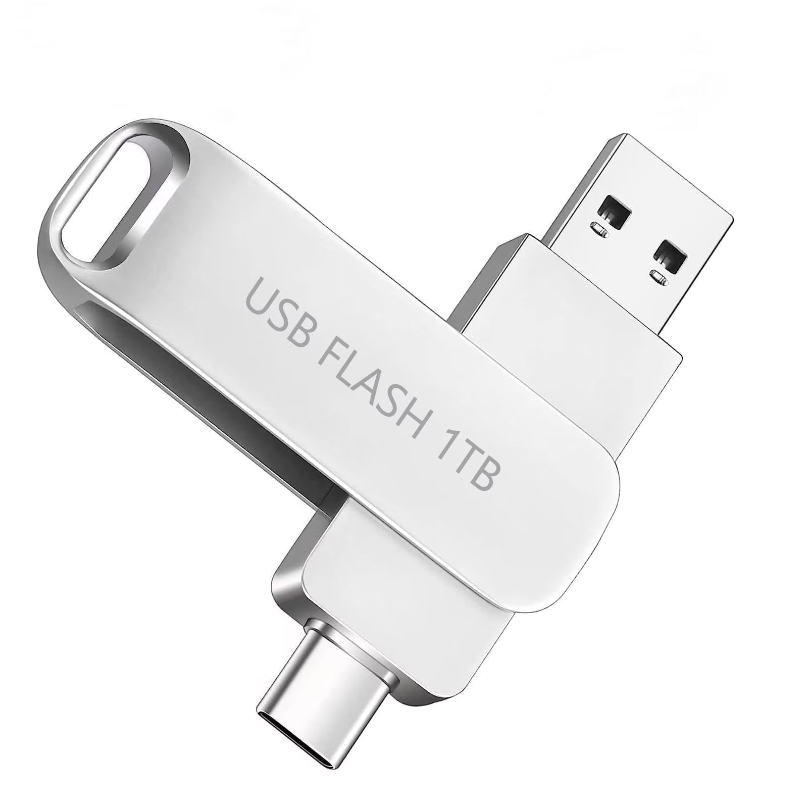 USB Flash Drive 1TB/1000GB 2In1 OTG Thumb Drive Storage Photo Stick for Type C Phones, Laptops, PC, Etc
