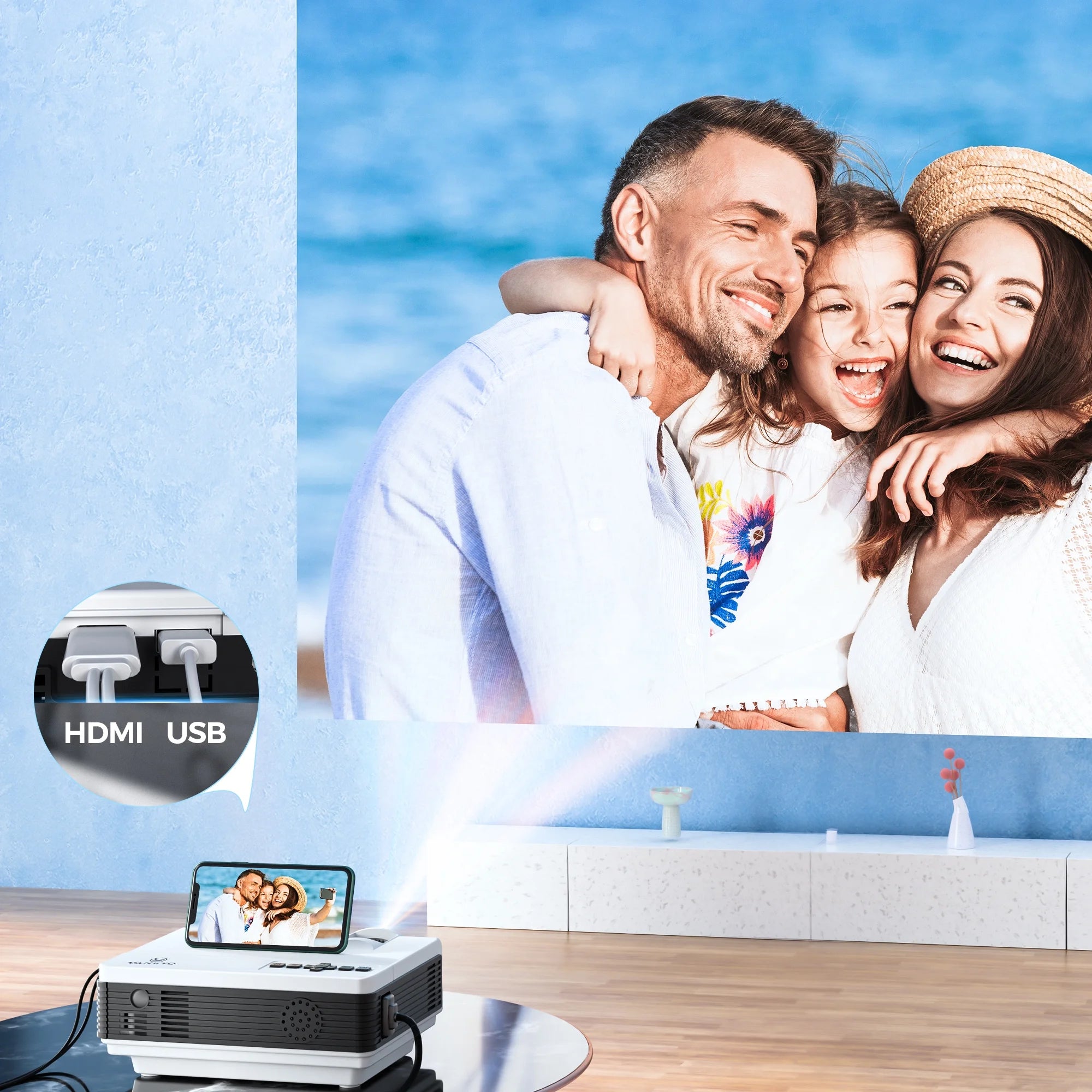 Leisure 3 Pro Native 1080P Projector, Full HD 5G Wifi Projector with LCD Display