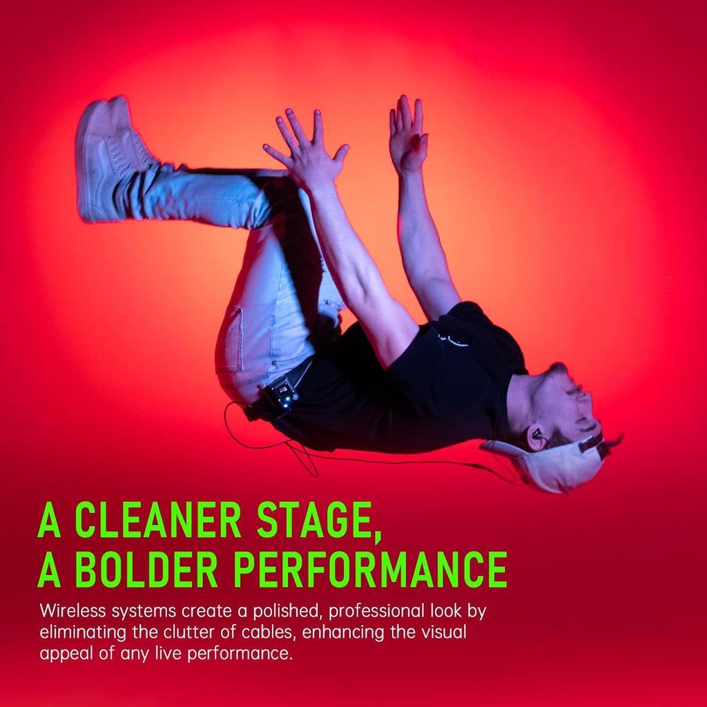 U4 Wireless In-Ear Monitor System Professional IEM System Transmitter and Beltpack Receiver for Studio, Band Rehearsal,Live Performance (U4)