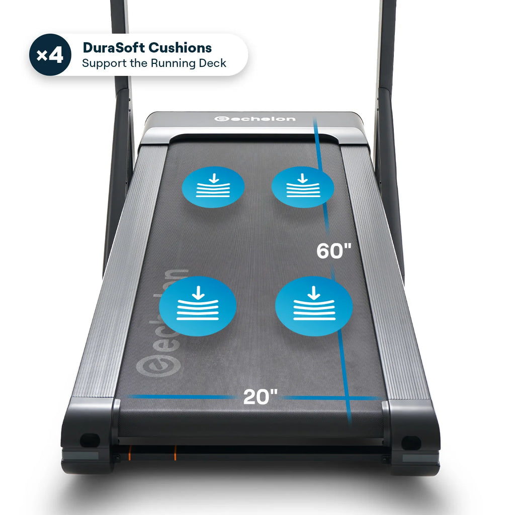 Stride 4S-22 Auto-Fold Treadmill, Touchscreen, 12 MPH, Bluetooth, 300 LB Capacity
