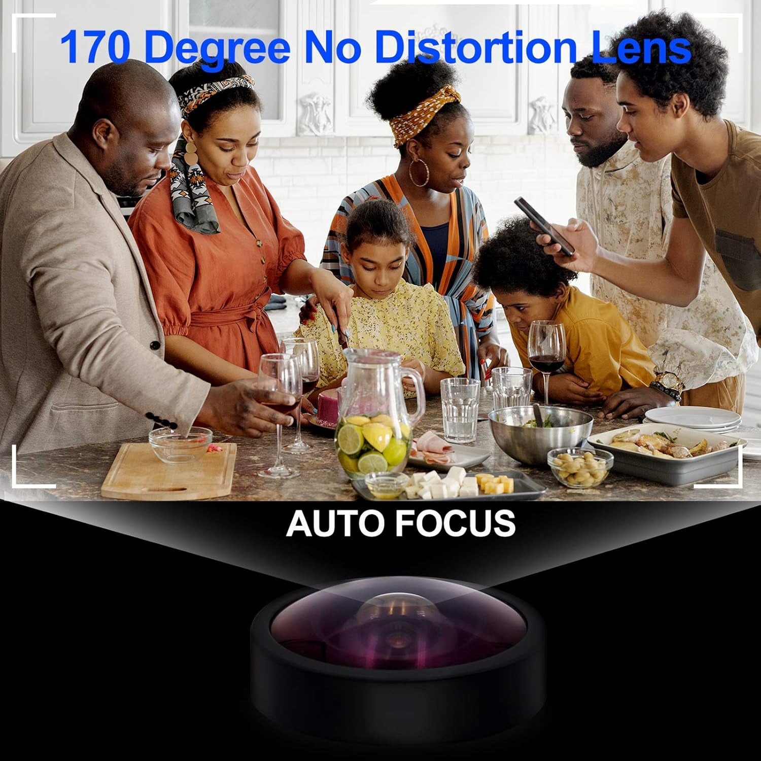 USB 4K Webcam Mini Camera Module Avec 170 Degrees, Camera Web Ultra HD 2160P Avec Capteur IMX317 Aluminium Webcamera UVC Support, Plug & Play for Windows, Android, Mac, Linux