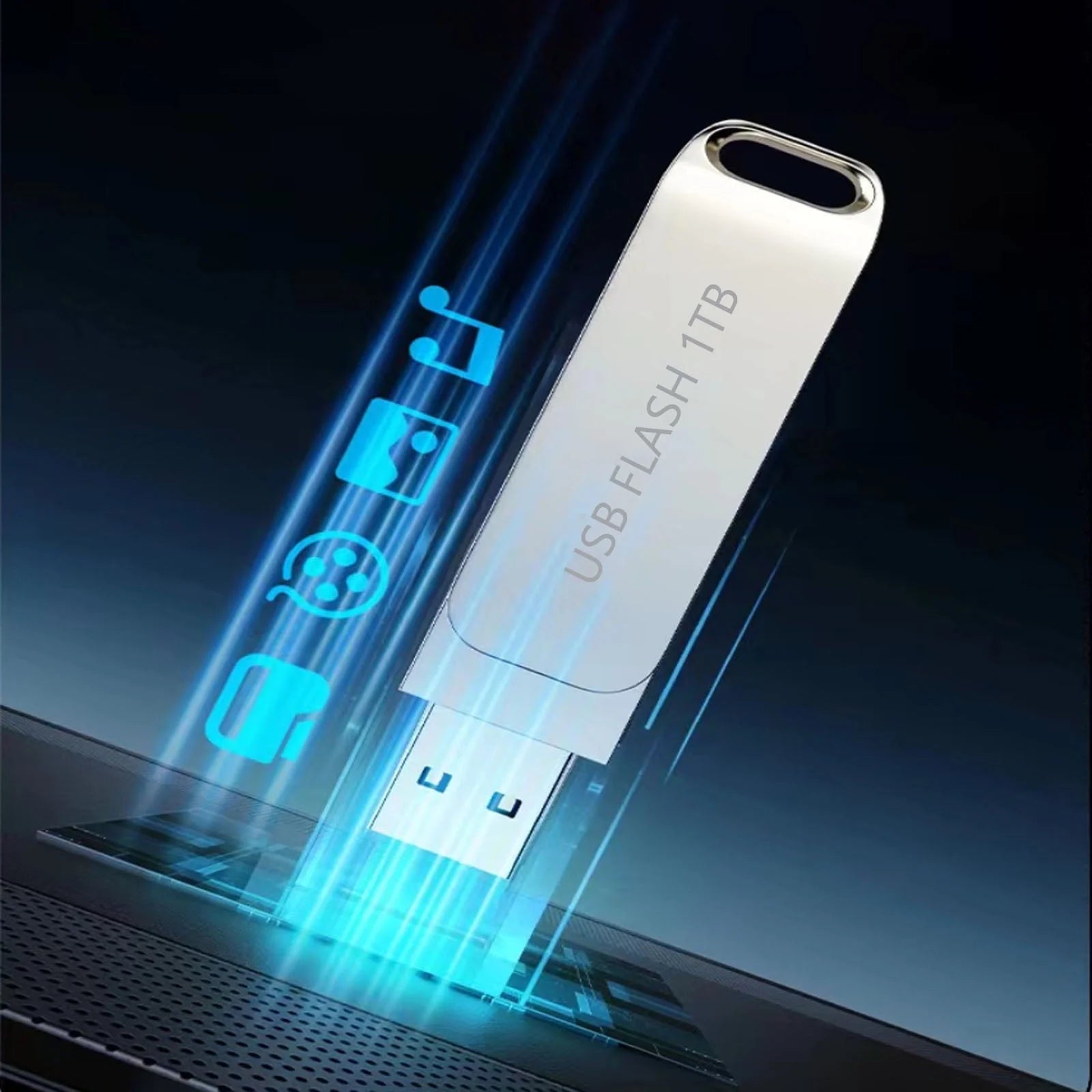 USB Flash Drive 1TB/1000GB 2In1 OTG Thumb Drive Storage Photo Stick for Type C Phones, Laptops, PC, Etc