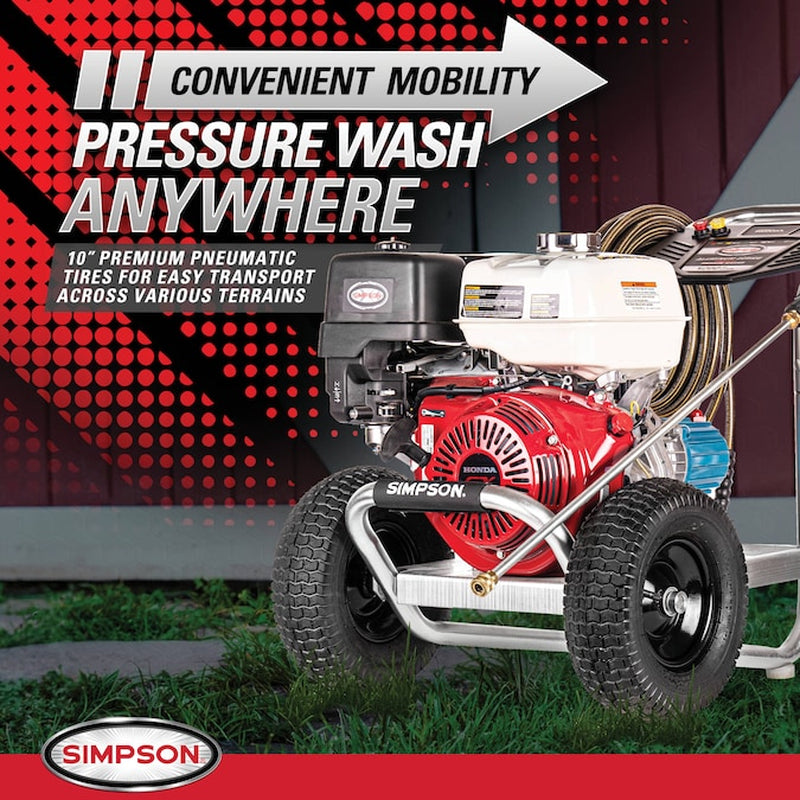 4 GPM Aluminum (49 State) 4200.0-PSI 4.0-GPM Cold Water Gas Pressure Washer with 5.0 Spray Tips