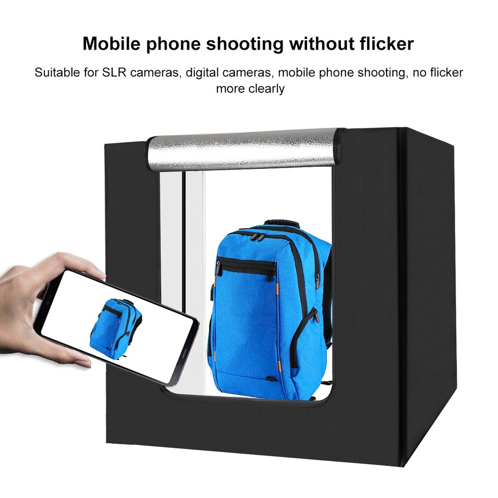 PULUZ Portable LED White Light Photo Studio 80Cm Folding Lighting Shoot Tent Box