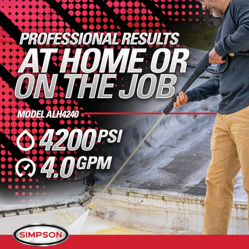 4 GPM Aluminum (49 State) 4200.0-PSI 4.0-GPM Cold Water Gas Pressure Washer with 5.0 Spray Tips