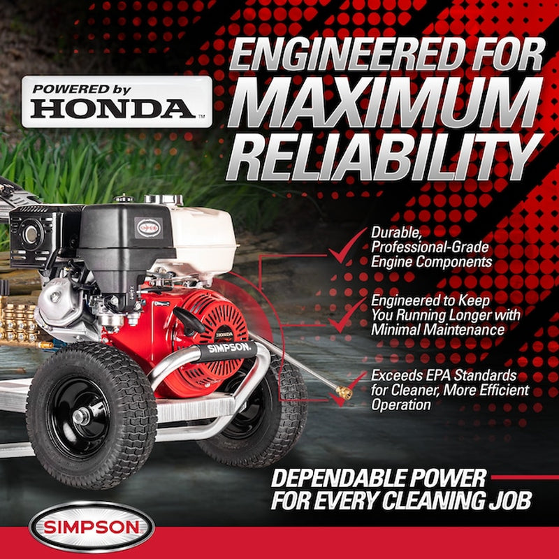 4 GPM Aluminum (49 State) 4200.0-PSI 4.0-GPM Cold Water Gas Pressure Washer with 5.0 Spray Tips