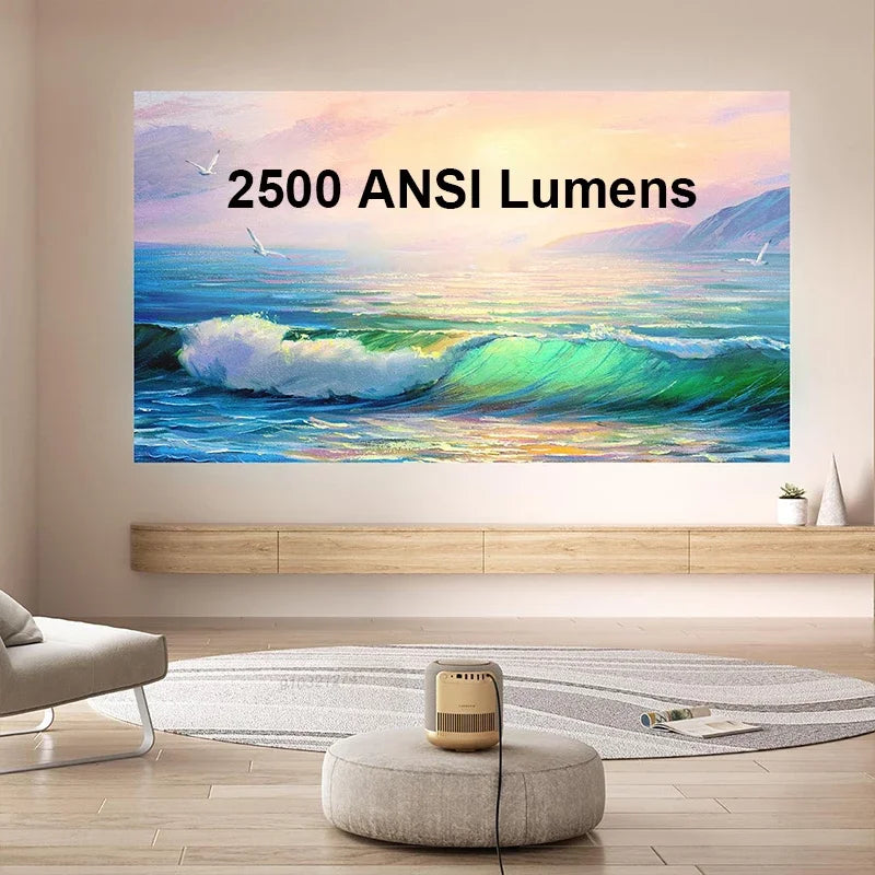 V10 Projector Home Native 4K Ultra HD 2500 ANSI Lumens 240Hz MEMC Subwoofer Stereo Speaker Android OS English Support