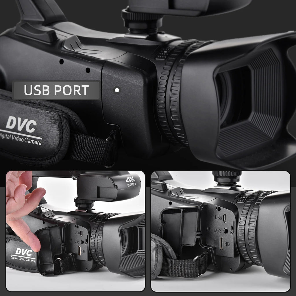 Video Camera, 4K Camcorder 64MP Digital Camera with Manual Focus, 4.0" Touch Screen 18X Digital Zoom Vlogging Camera for Youtube, with Wifi, Remote Control, 32GB SD Card and Batteries