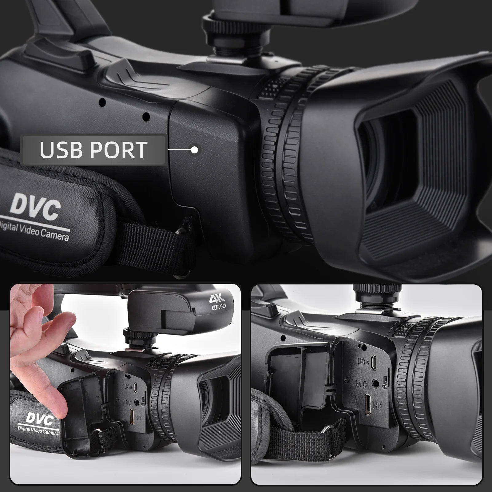 Video Camera, 4K Camcorder 64MP Digital Camera with Manual Focus, 4.0" Touch Screen 18X Digital Zoom Vlogging Camera for Youtube, with Wifi, Remote Control, 32GB SD Card and Batteries