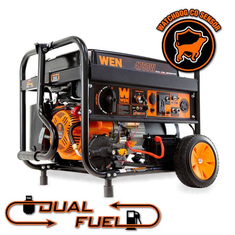 3800 / 3800 -Watt Gasoline/Liquid Propane Dual Fuel Portable Generator