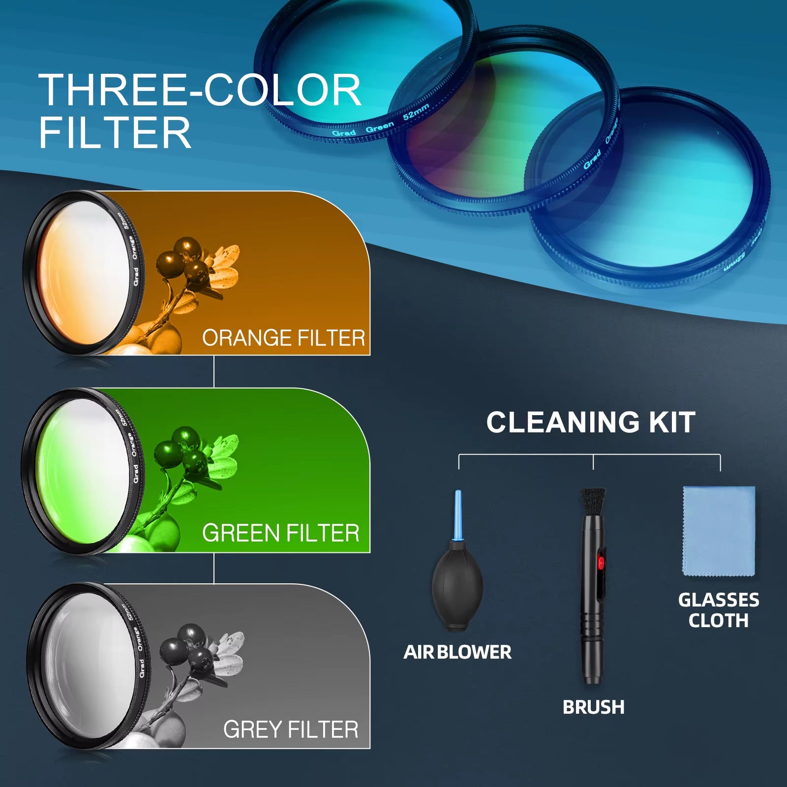 4K Digital Camera for Photography 48MP Vlogging Camera for Youtube with Microphone Wifi 3-Color Filter and Tripod Grip