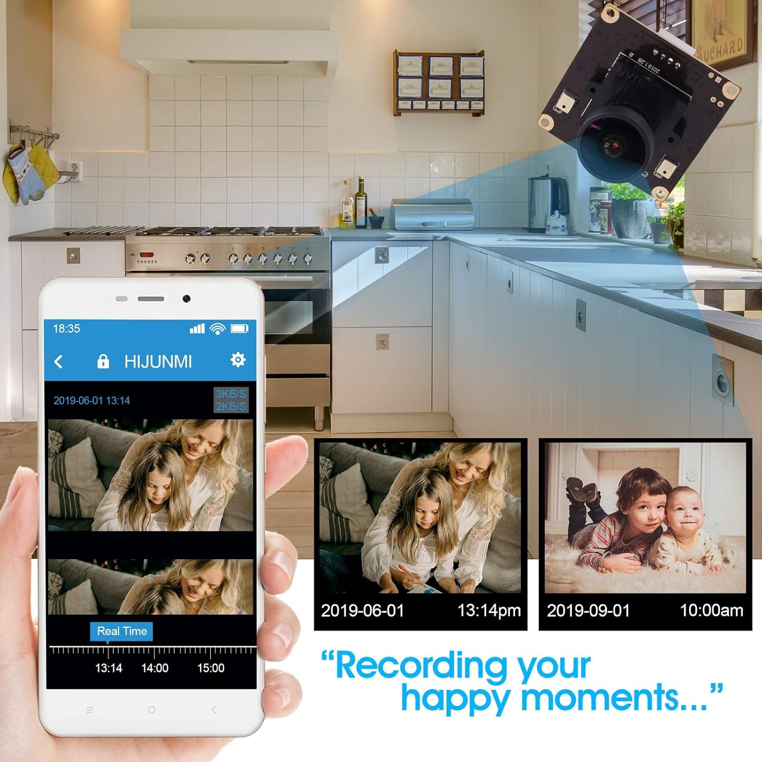 USB 4K Webcam Mini Camera Module Avec 170 Degrees, Camera Web Ultra HD 2160P Avec Capteur IMX317 Aluminium Webcamera UVC Support, Plug & Play for Windows, Android, Mac, Linux