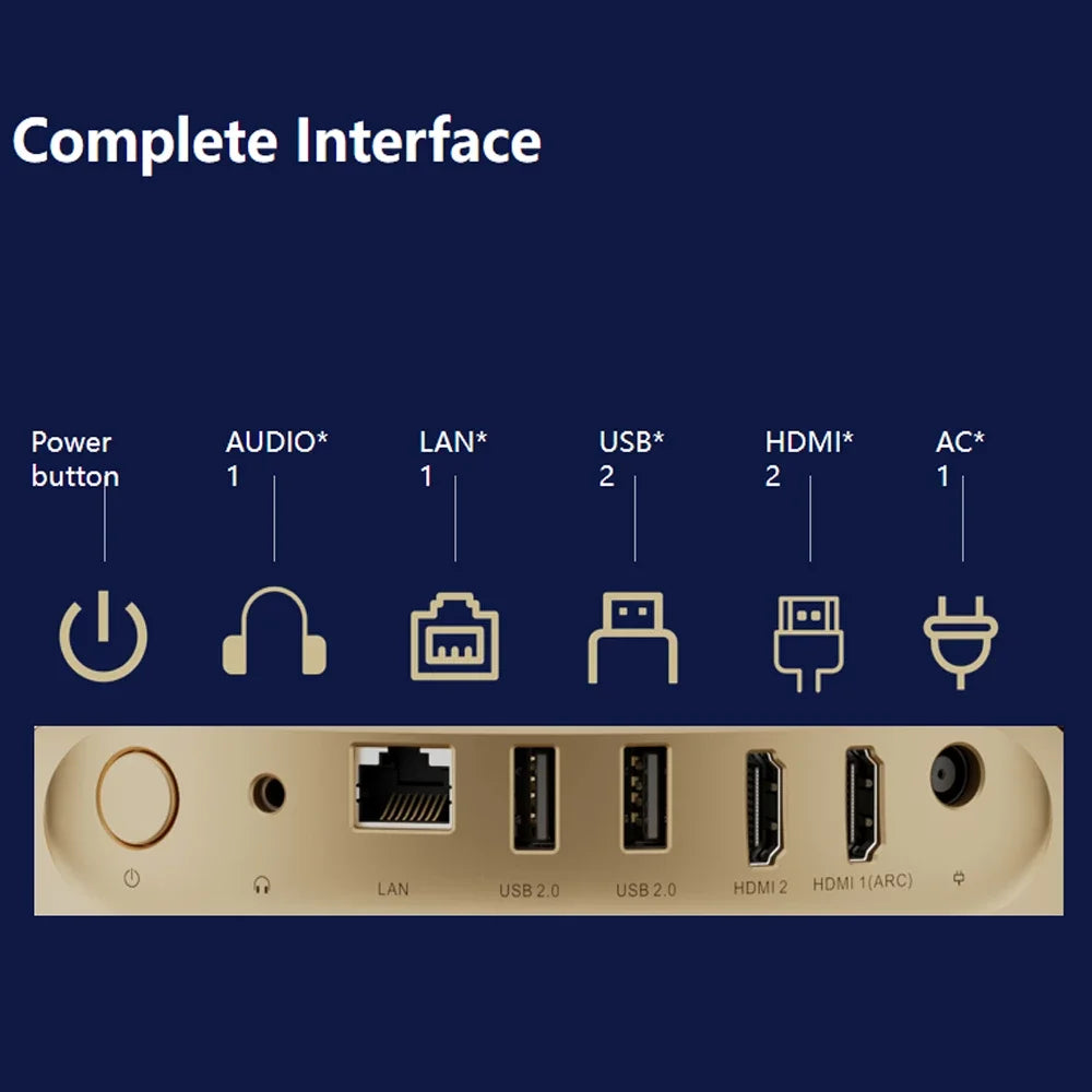 V10 Projector Home Native 4K Ultra HD 2500 ANSI Lumens 240Hz MEMC Subwoofer Stereo Speaker Android OS English Support